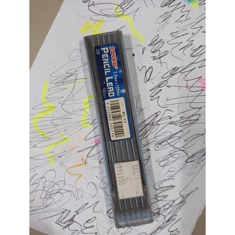 

joyko pensil lead 2.00mm 2b 12pcs l isi pensil mekanik 2.00mm