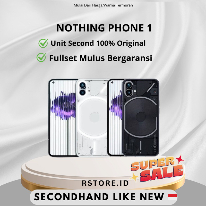 NOTHING PHONE 1 8/256GB SECOND INTERNASIONAL FULLSET
