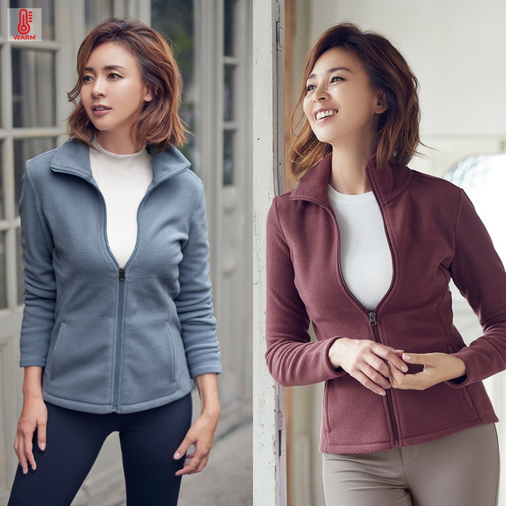 KLP Jacket Wanita Fleece Thermal REAL WOOL (STL96 MONO FLEECE JACKET)