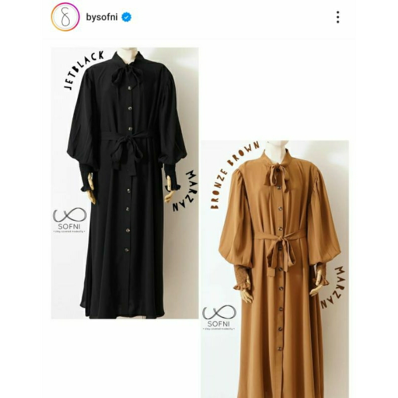Preloved bysofni Malika Mazen size S / preloved bysofni / preloved sofni / preloved abaya Hitam / pr
