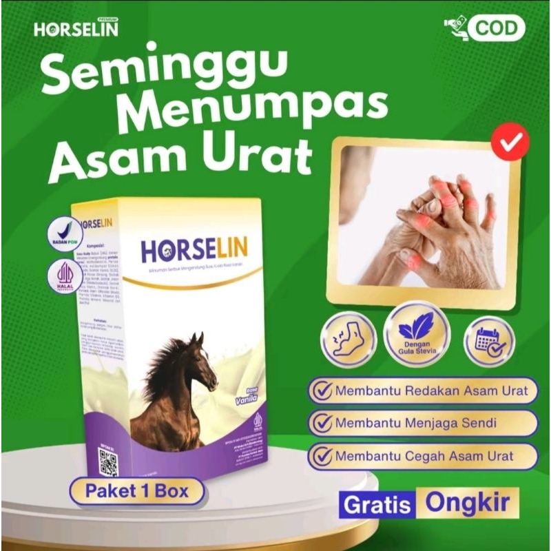 

Susu Kuda Liar Ampuh Atasi Asam Urat 1Box 200gram - Susu HORSELIN 100% Original