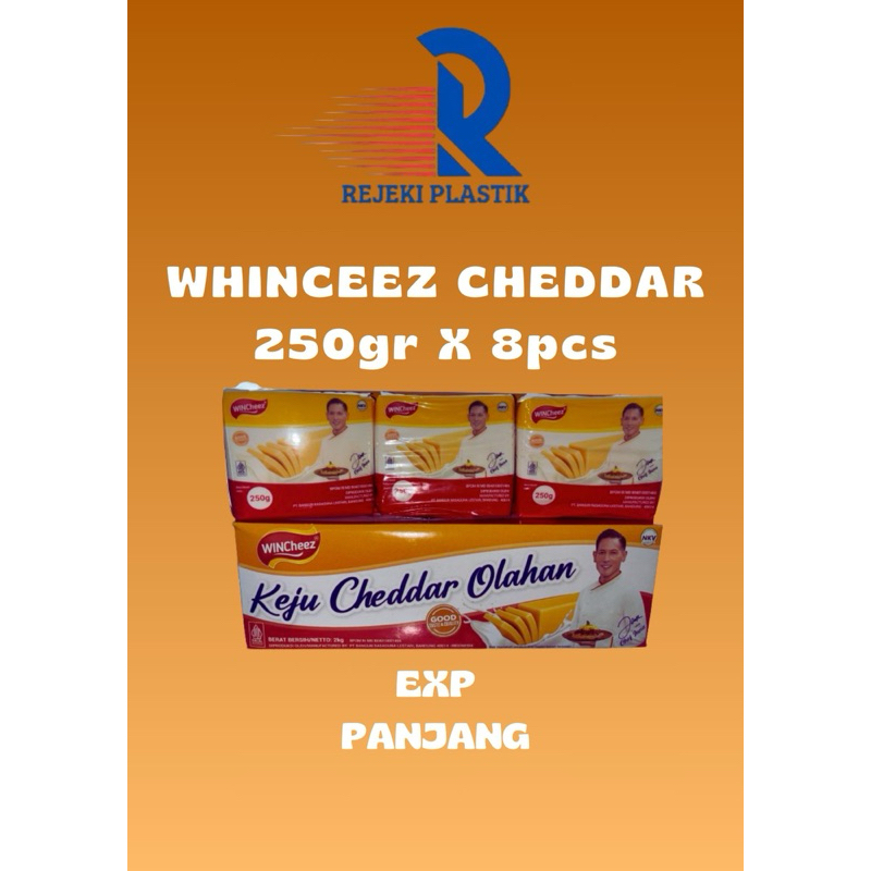 

KEJU WHINCHEEZ CHEDDAR 2KG - WHINCEEZ CHEDDAR 250GR @2KG KEMASAN 1 SLOP