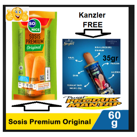 

Paket Sosis So Good Ori 60gr Free Kanzler Ori 35gr