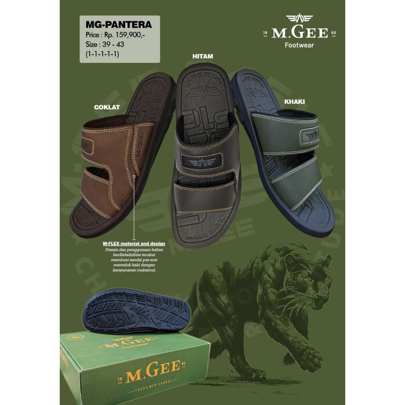 sandal flat pria Mgee_pantera original