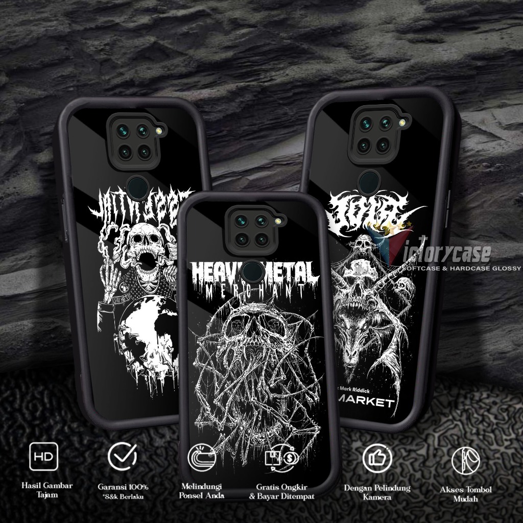 Softcase Glass kaca untuk REDMI NOTE 9 NOTE 10X MTAL Casing Handphone Case Procamera