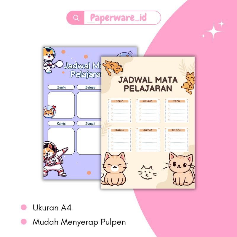 jadwal mata pelajaran karakter / jadwal mapel karakter