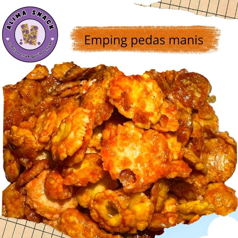 

Emping melinjo pedas manis 500 gram 1kg kualitas super