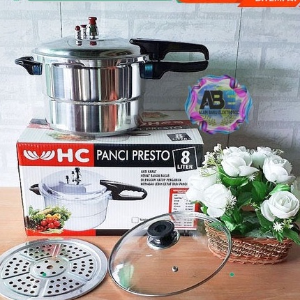 FG2 Panci Presto Viral  Panci Presto 8 Liter HCM HAPPY Wajan Presto Kokoh Bisa Penanak Nasi Dan Meng