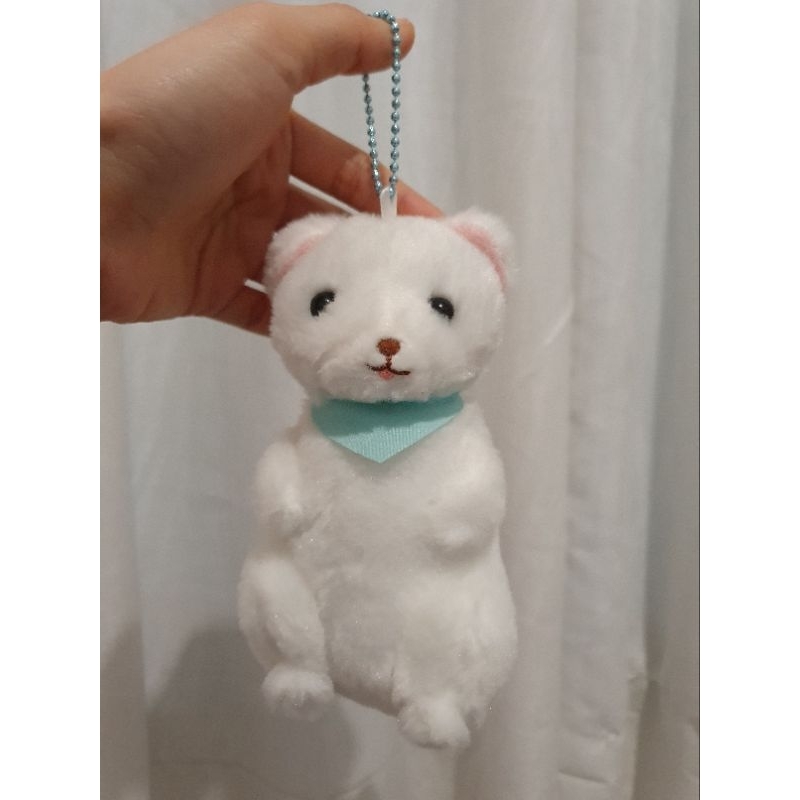 Amuse Keychain Boneka Ferret Putih