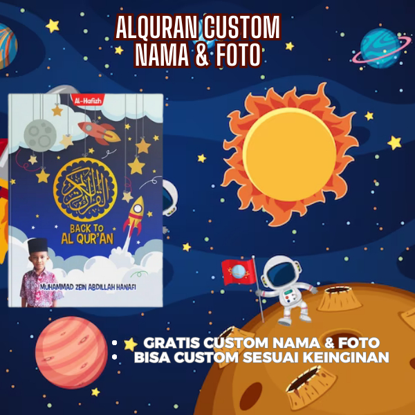 (BISA CUSTOM NAMA) ALQURAN LATIN TERJEMAH PERKATA-QURAN CUSTOM QURAN HAFALAN HADIAH TERBAIK