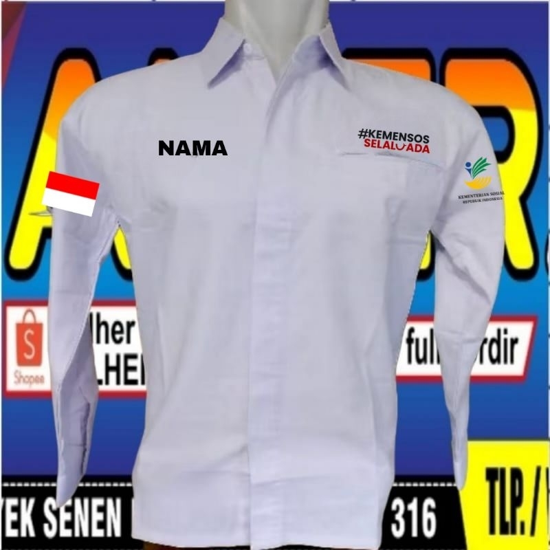 terbaru kantong 1 Kemeja kemensos selalu ada baju kemensos selalu ada seragam kemensos selalu ada ke