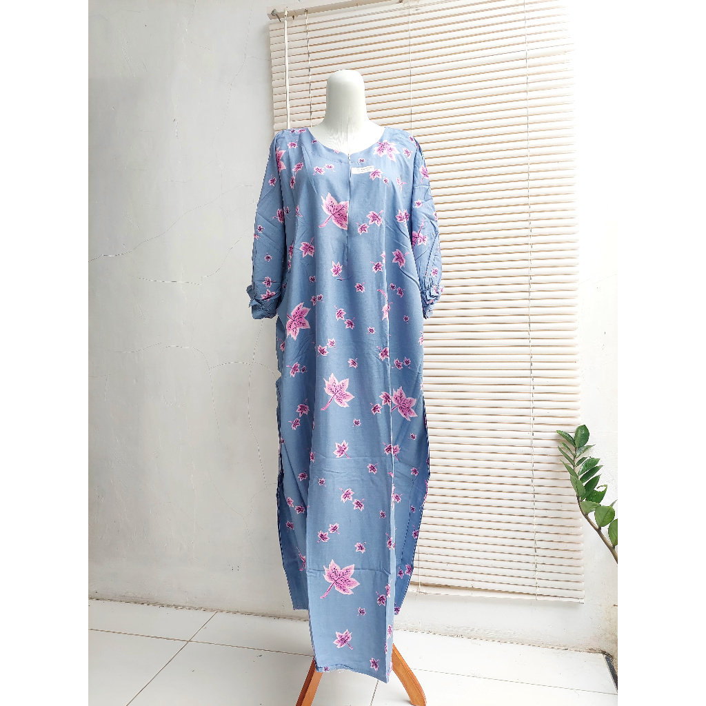 HAP Daster Kelelawar Lengan Karet 7/8 Busui Resleting Depan Daster Kalong Jumbo Bahan Rayon Premium