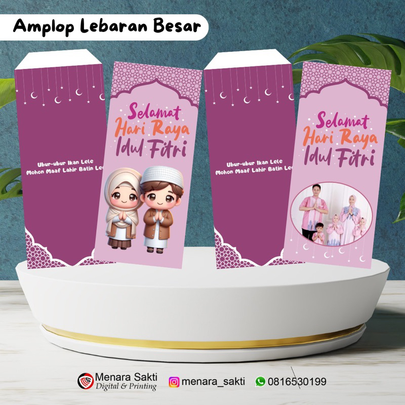 

Amplop / Angpau Ampau Lebaran Karakter Foto Keluarga Bisa Request