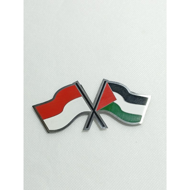 Emblem Bendera Silang indonesia palestina castom
