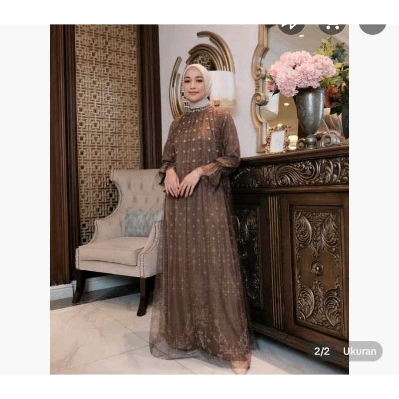 aleena dress javina official brown xl new