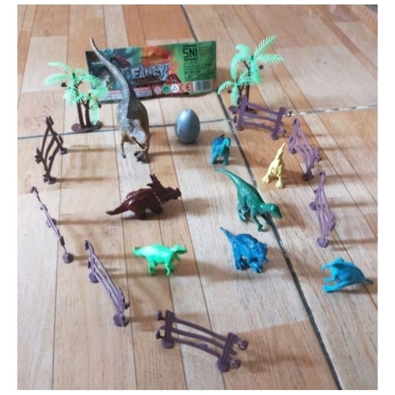 Mainan anak miniatur hewan dinosaurus karet kecil lucu binatang dino karet murah banyak jenisnya