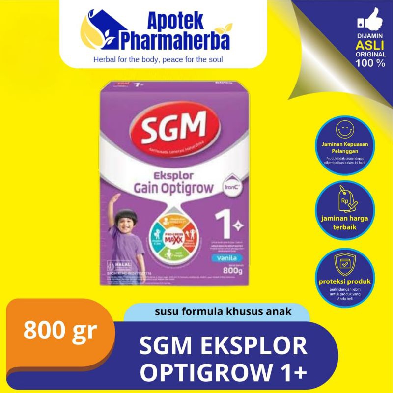 

SGM EKSPLOR GAIN OPTIGROW 1+ VANILA 400 GR & 800 GR