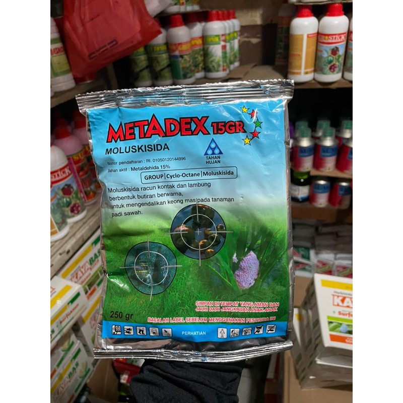 metadex 250gram obat keong sawah metadex moluskisida obat keong sawah granul