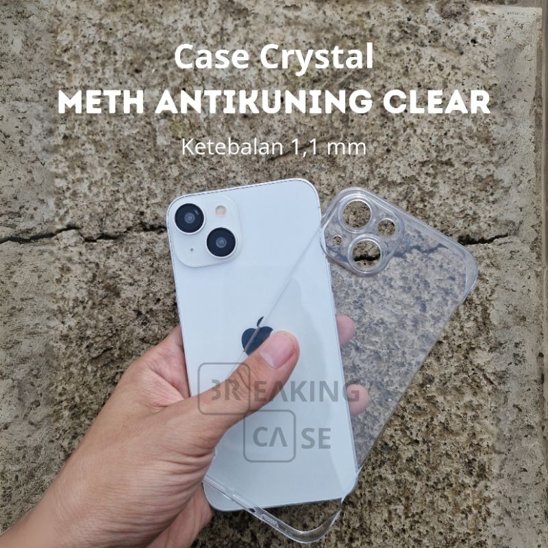 Crystal Meth Clear Case FOR IP 7-15 | 7 8 SE PLUS X XS XR 11 12 13 14 15 PRO MAX Casing Polos Transp