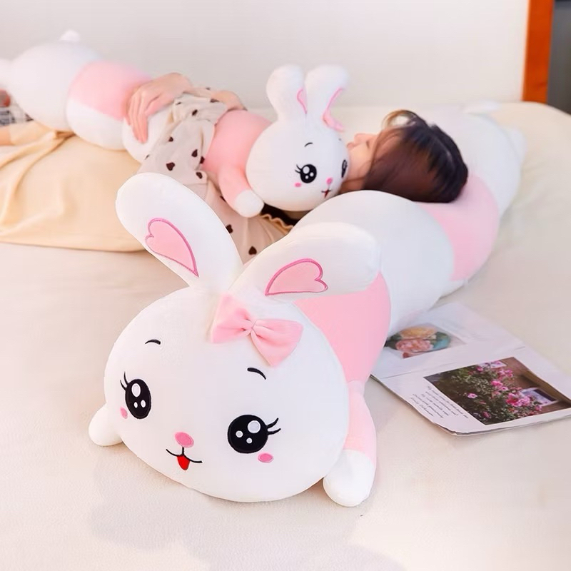 Boneka Kelinci Bunny Lay Lembut Import Guling Boneka Kelinci Rabbit Halus