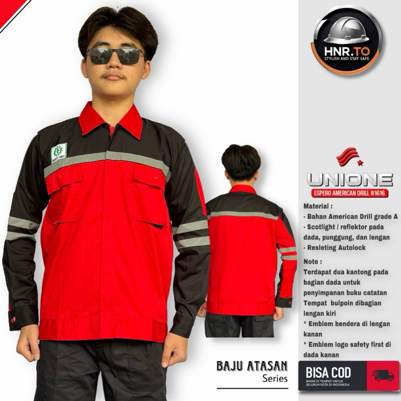 Wearpack Atasan / Wearpack Safety Atasan Merah Hitam