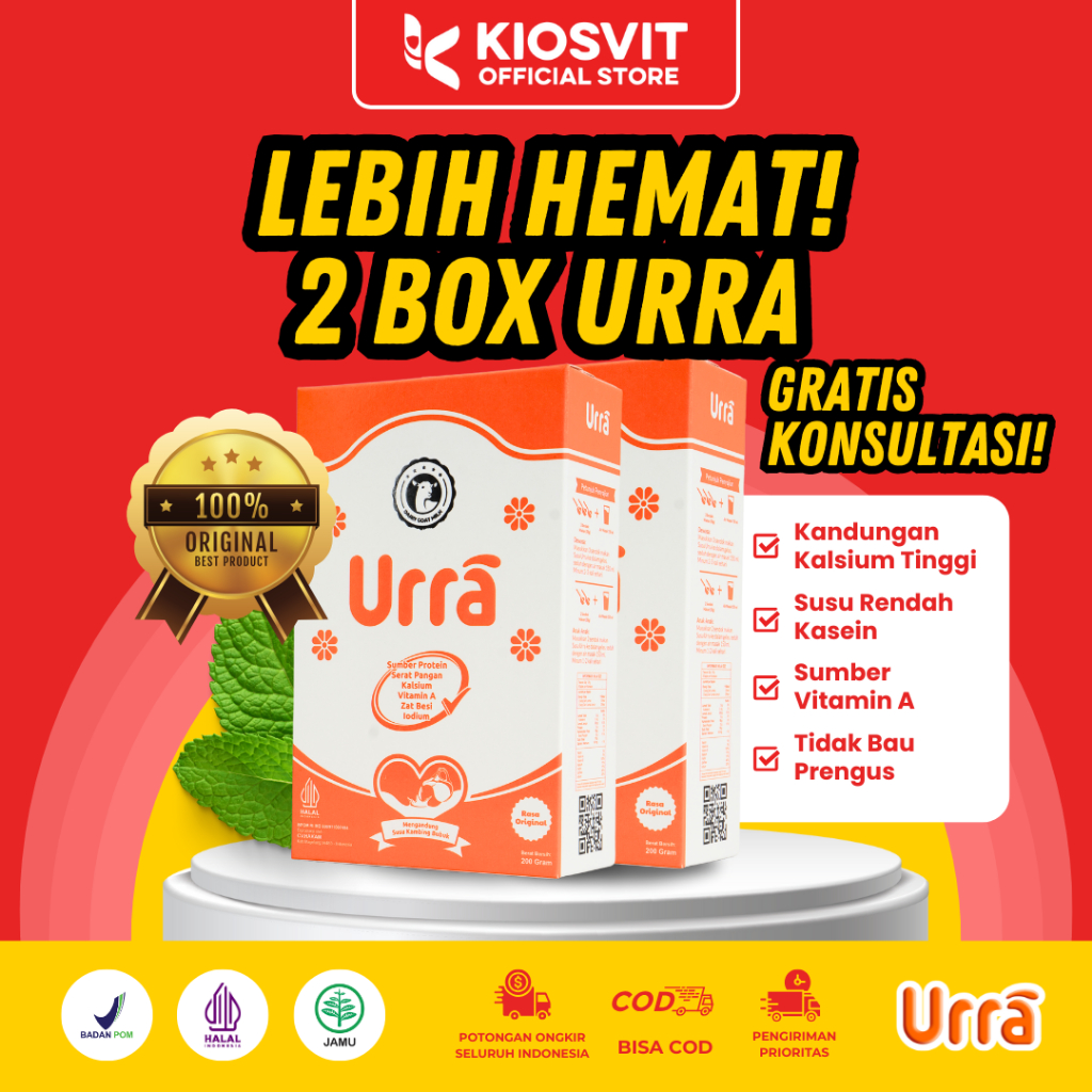 

Paket 2 Box - Urra - Susu Kambing Saanen Penambah Berat Badan Anak 200gr
