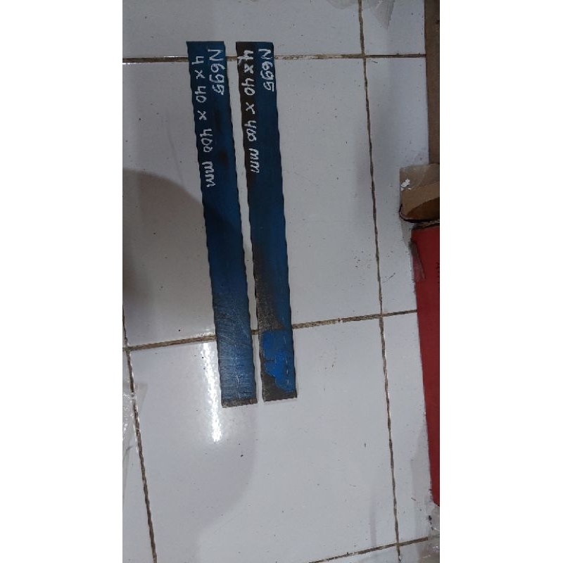 Plat baja bohler n695 4x40x400 mm tebal 4mm bahan  untuk golok pisau