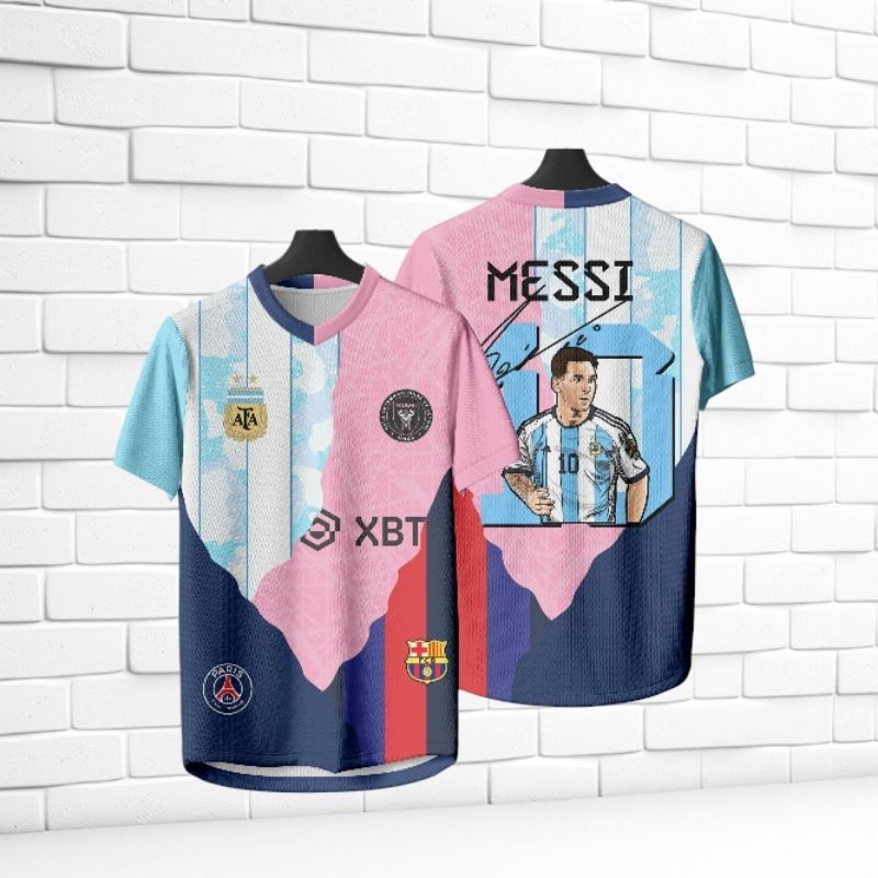 Jersey bola kombinasi club/negara lionel Messi