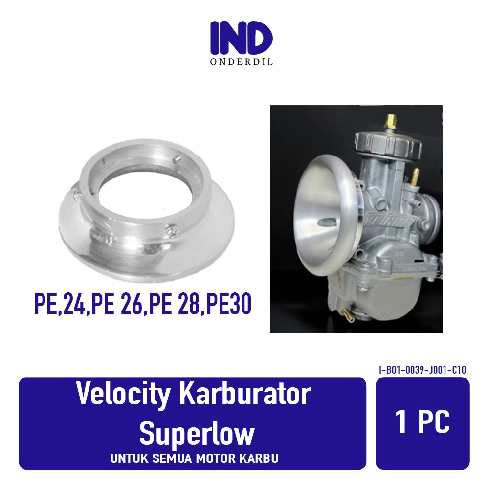 Velocity Karburator Superflow Beat Scoopy Spacy Grand Supra Old Untuk Semua Motor Karbu SF Corong Mo