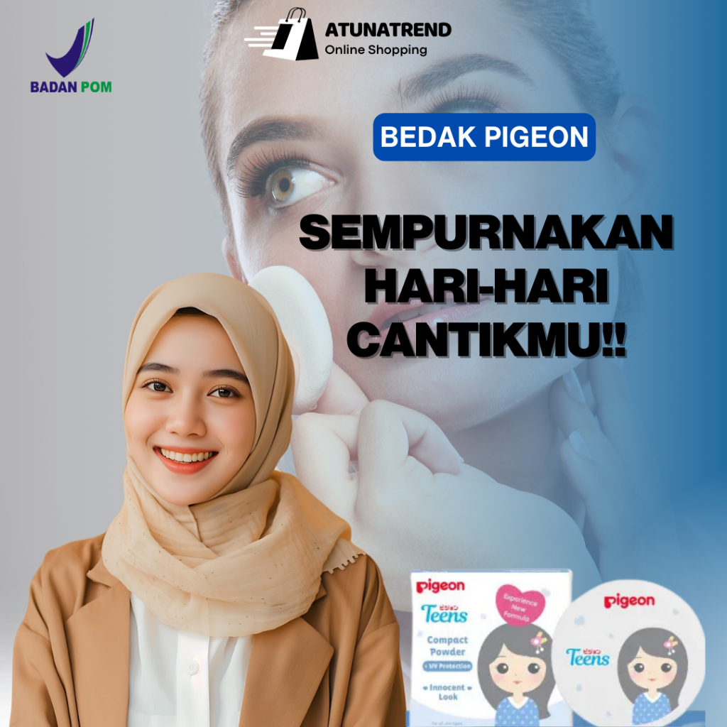 Pigeon Bedak Remaja Untuk Wajah Anak  Pigeon Two Way Cake Teens Acne Compact Powder Bedak Pigion Bab
