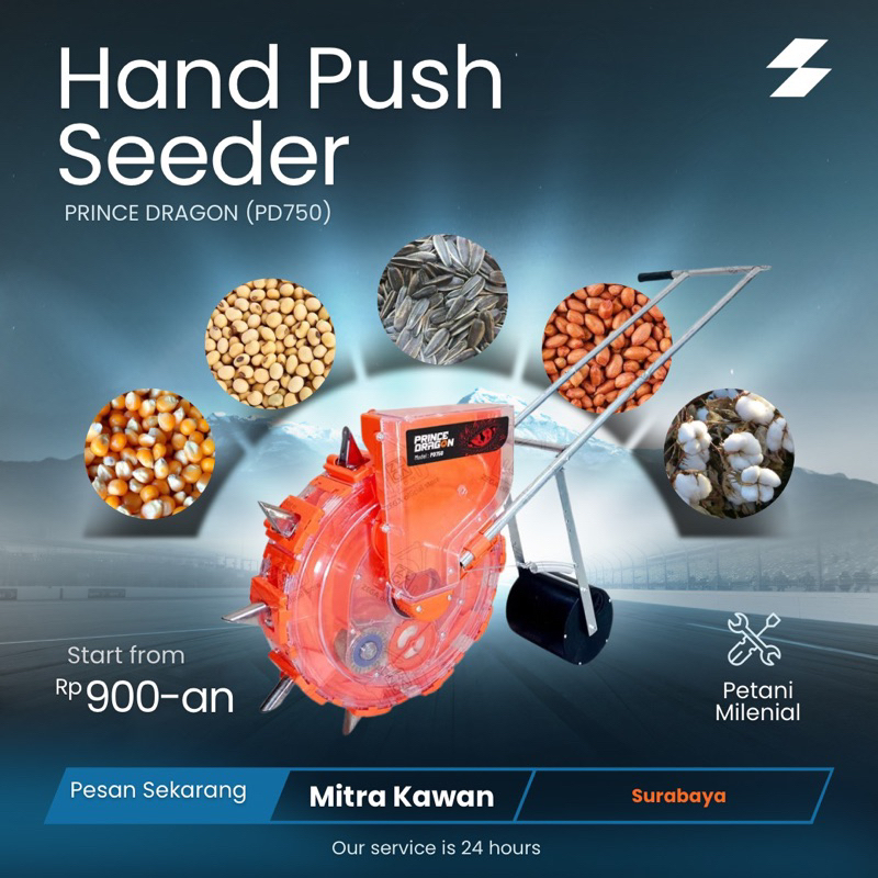 Alat Tanam Jagung dorong Kedelai Padi alat tanam dorong biji bijian