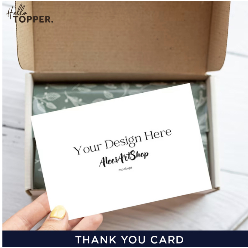 Cetak Tag Card Kartu Ucapan Terimakasih / Thank You Card Olshop / Online Shop Custom Print
