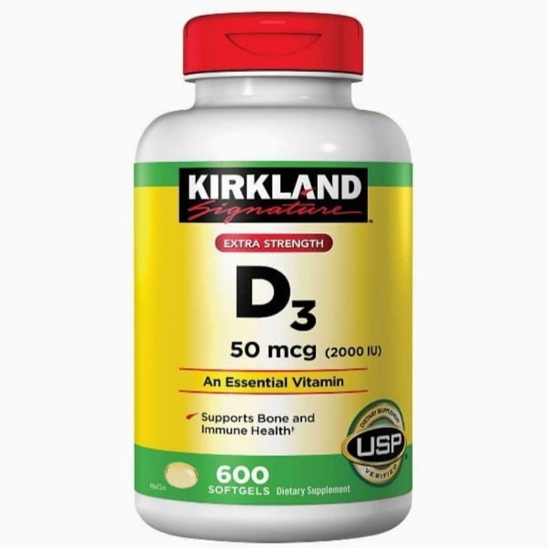 KIRKLAND SIGNATURE Vitamin D3 50mcg (2000 IU) 600 softgels