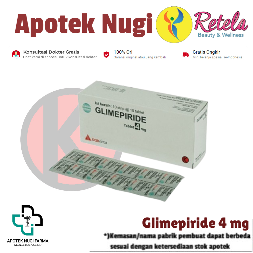 Glimepiride 4 mg Box 100 Tablet OGB Dexa