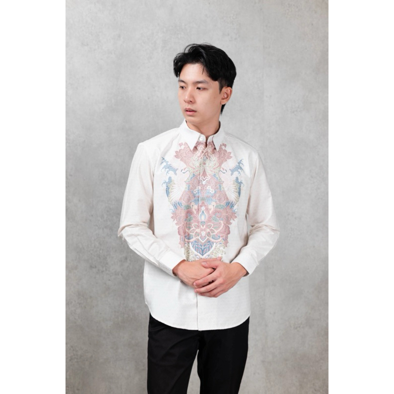 BARILIE BATIK OMAR SLIMFIT ATASAN PRIA FULL TRICOT LINING