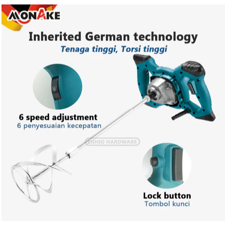 MONAKE Mesin Pengaduk Cat / Electric Mixer / Paint Mixer MK6116