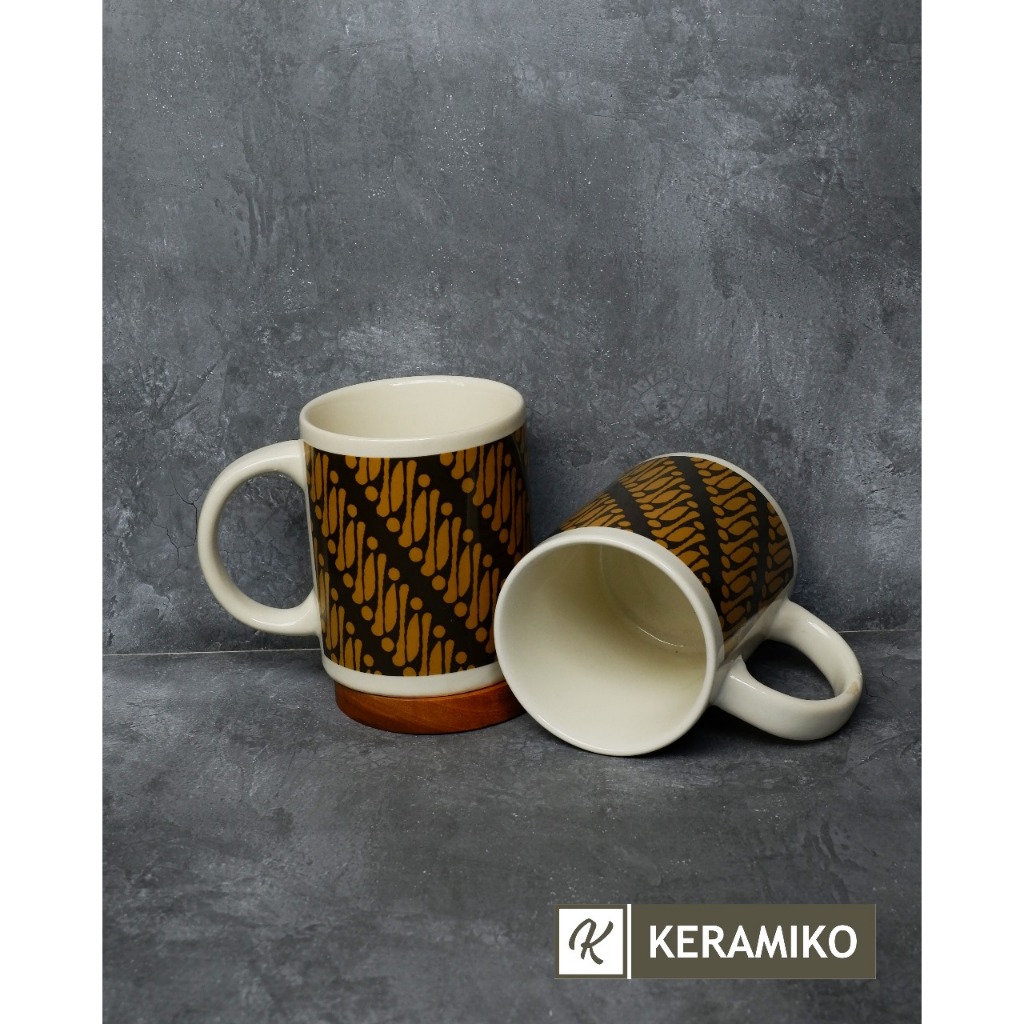 2pcs Mug NK 11oz Motif Batik Parang Kusumo