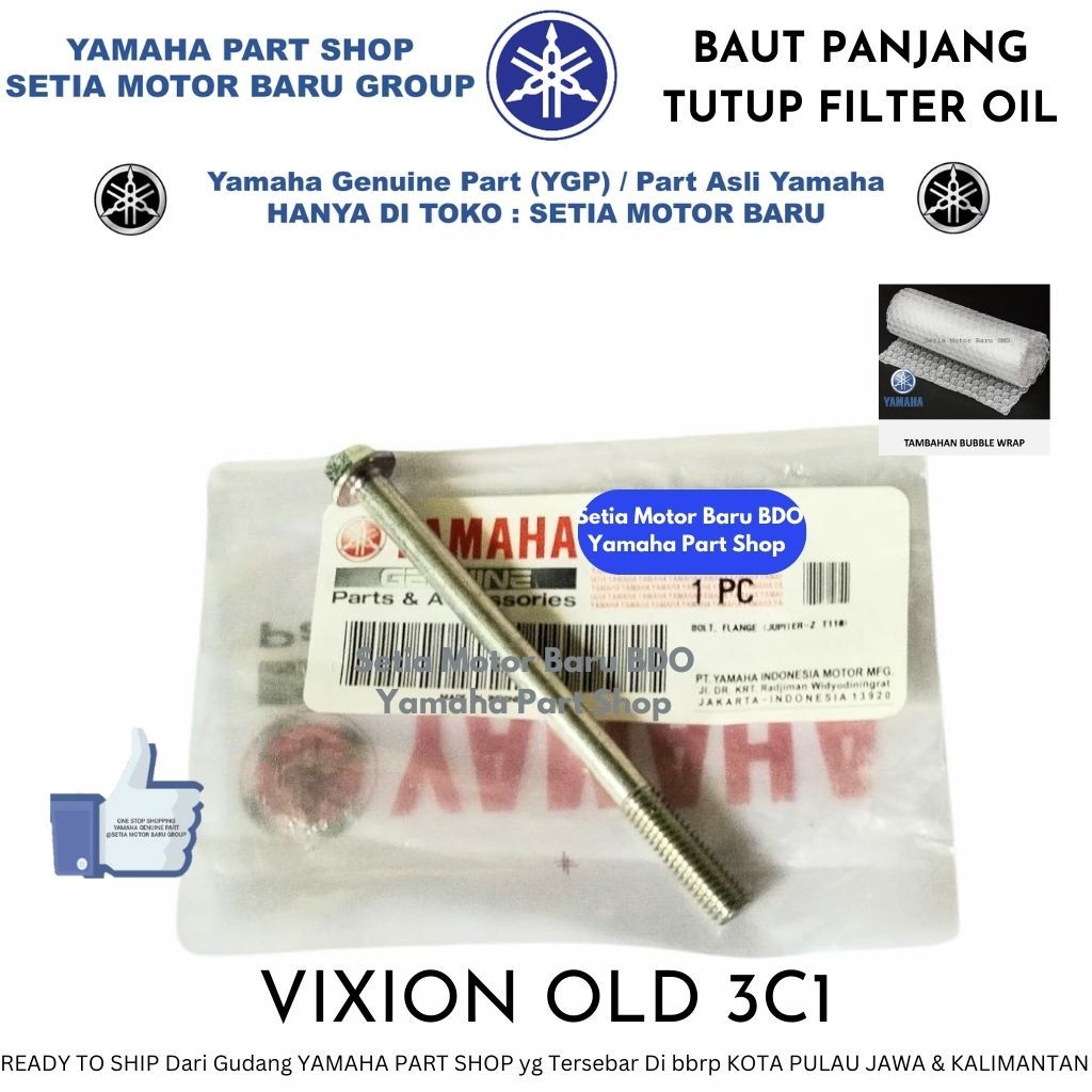 Baut Panjang Tutup Filter Oli Vixion Old Lama 3C1 Ori Asli Yamaha Bandung