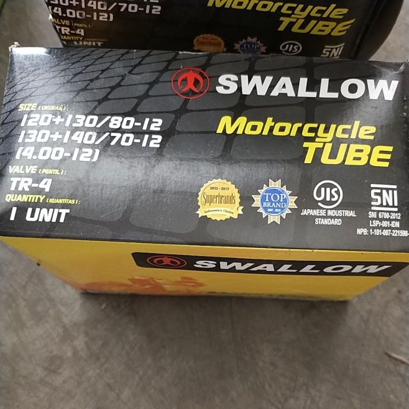 Ban Dalam 120+130/80-12,  130+140/70-12. 400-12