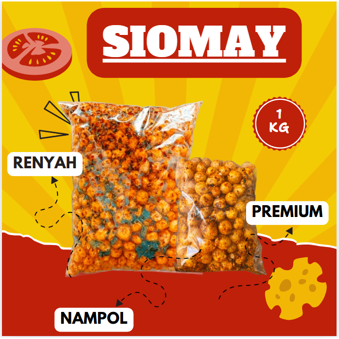 

siomay mini kering pedas daun jeruk 1kg makanan ringan khas bandung