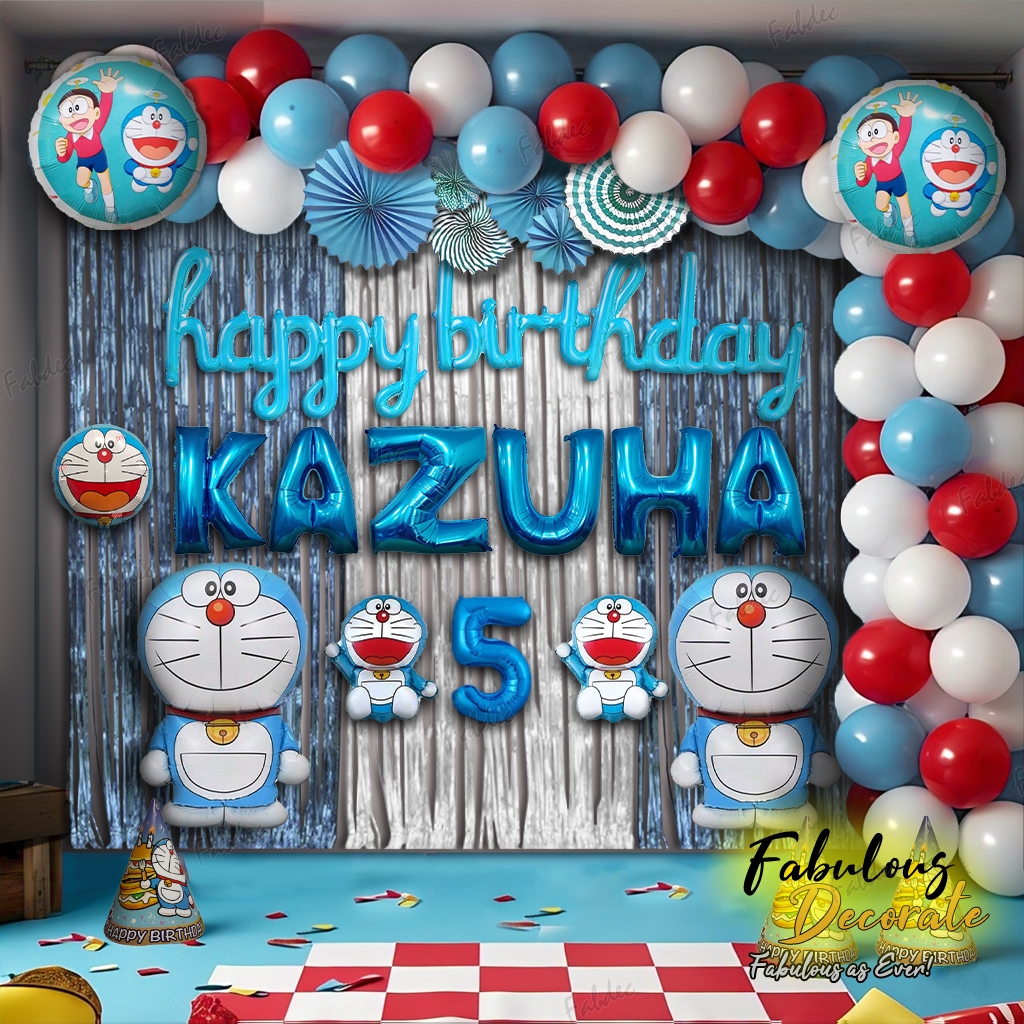 Fabulous Decorate Set Dekorasi Ultah tema Doraemon / Birthday Decoration Doraemon Theme / Ulang Tahu