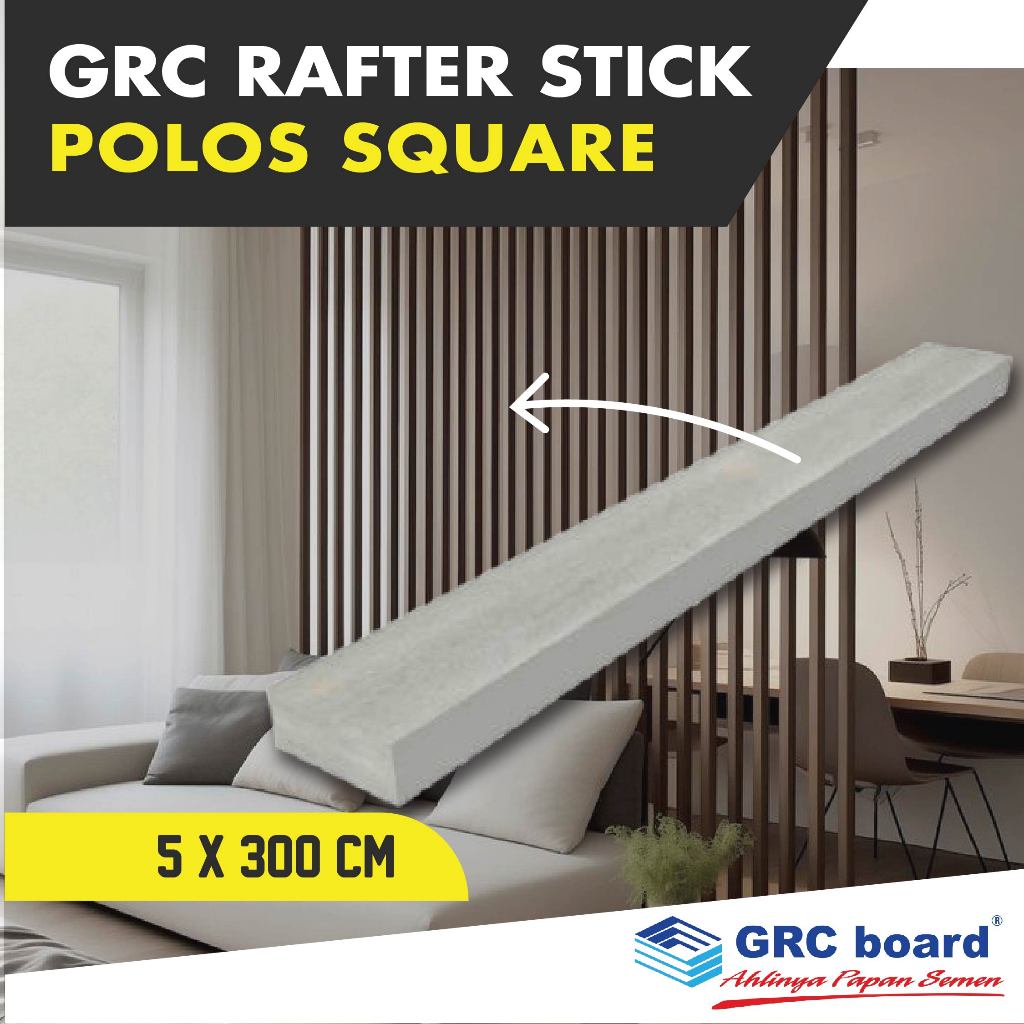 GRC Rafter Stick Polos / Square 5 x 300 cm / Conwood / Wood Stick / Fibersemen