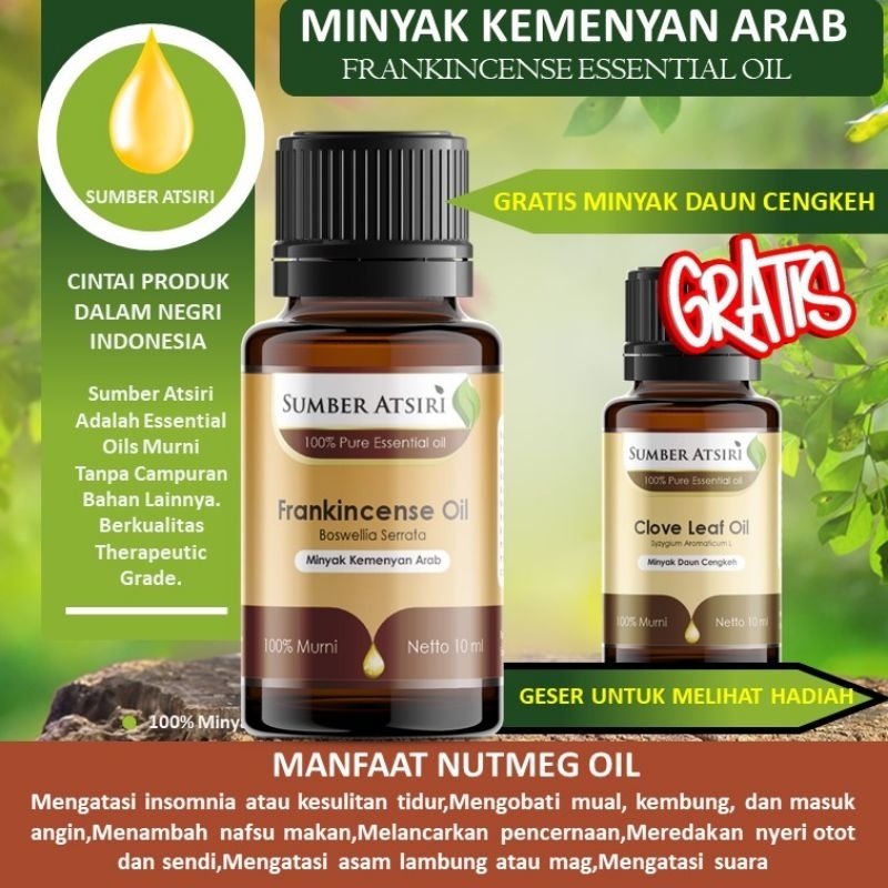 SUMBER ATSIRI - Frankincense Essential Oil | Minyak Kemenyan 100% Alami DAN MURNI minyak atsiri