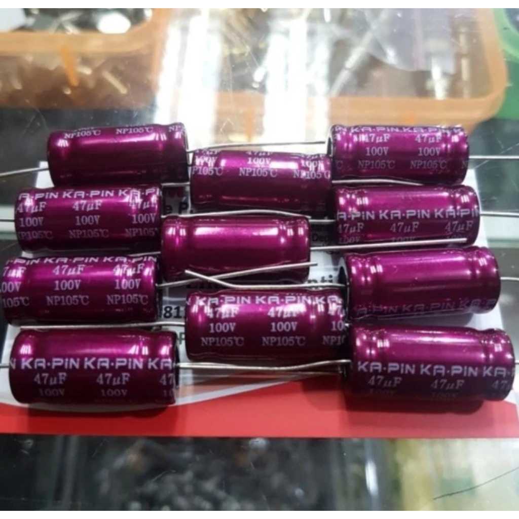 RD1617 kapasitor nonpolar non polar bipolar bi polar 47uf 47 uf 100v 100volt by PCM LTC GLODOK
