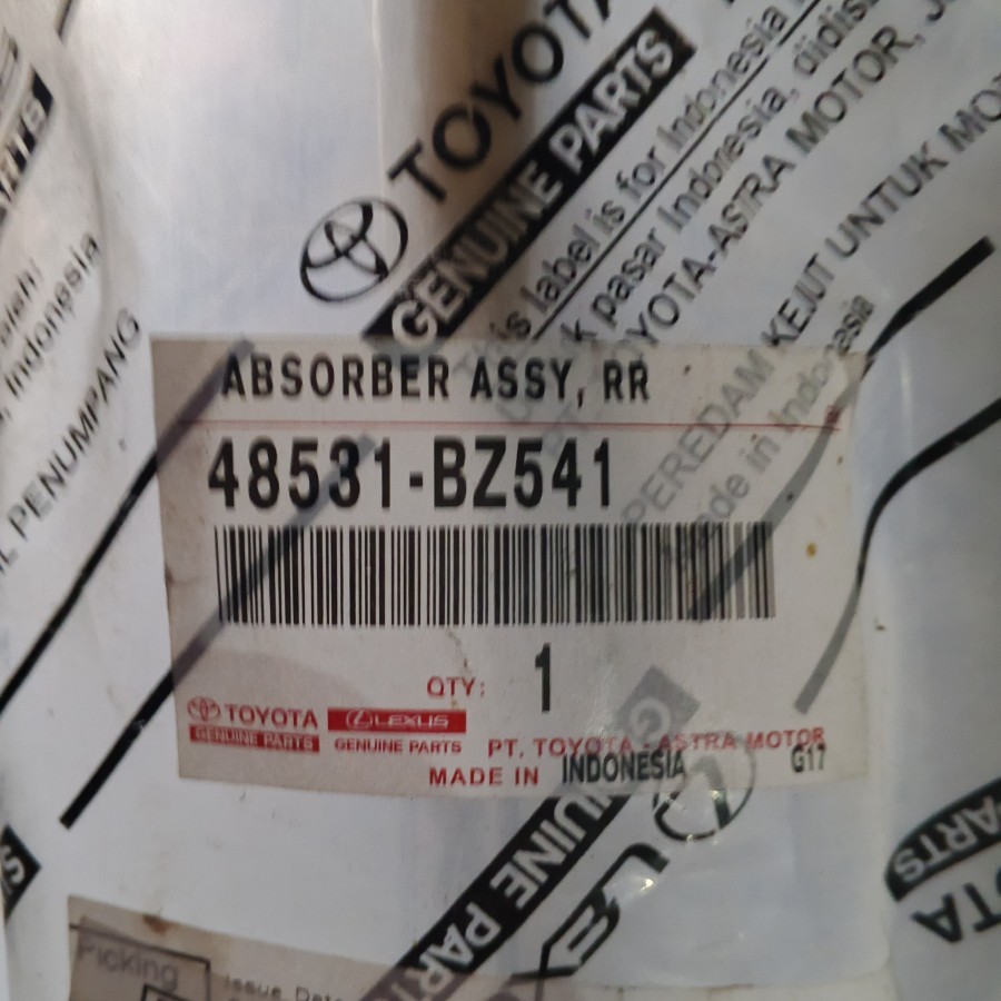 Shock RR Agya 48531-BZ541