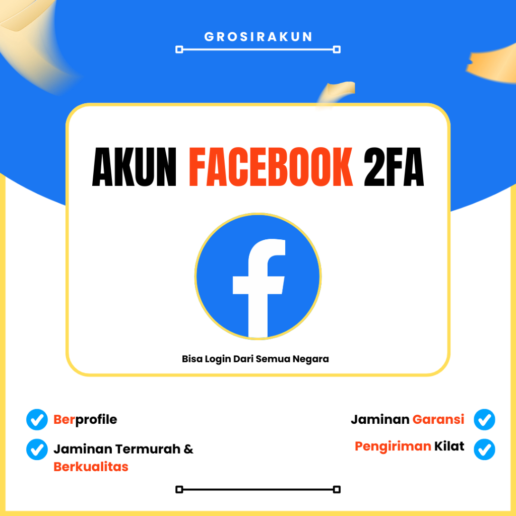 Akun Fb akun facebook 2fa kuat & Bergaransi | fb fresh | fb polos | fb old|fb spam