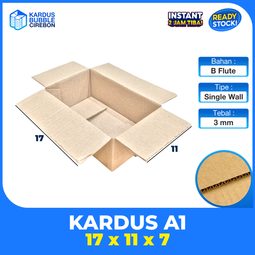 

Kardus Kotak Dus Packing Kecil Mini Gift Box Polos Uk. 17x11x7 cm BFlute Tebal 3 mm