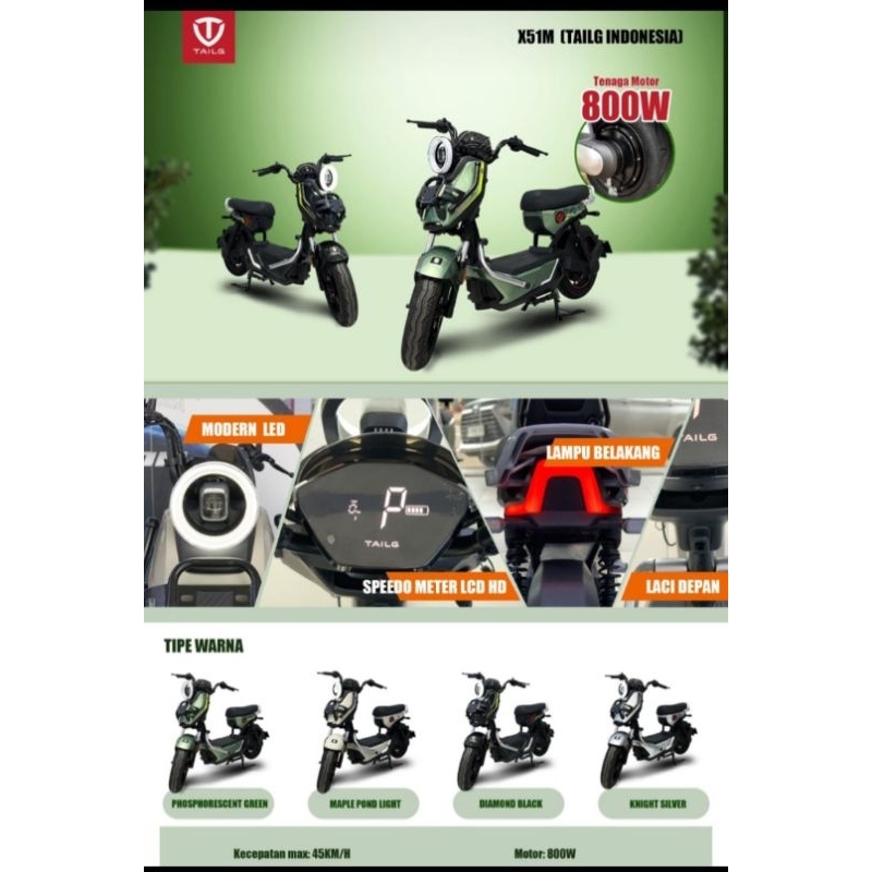 sepeda listrik tailg X51M TERBARU PONTIANAK