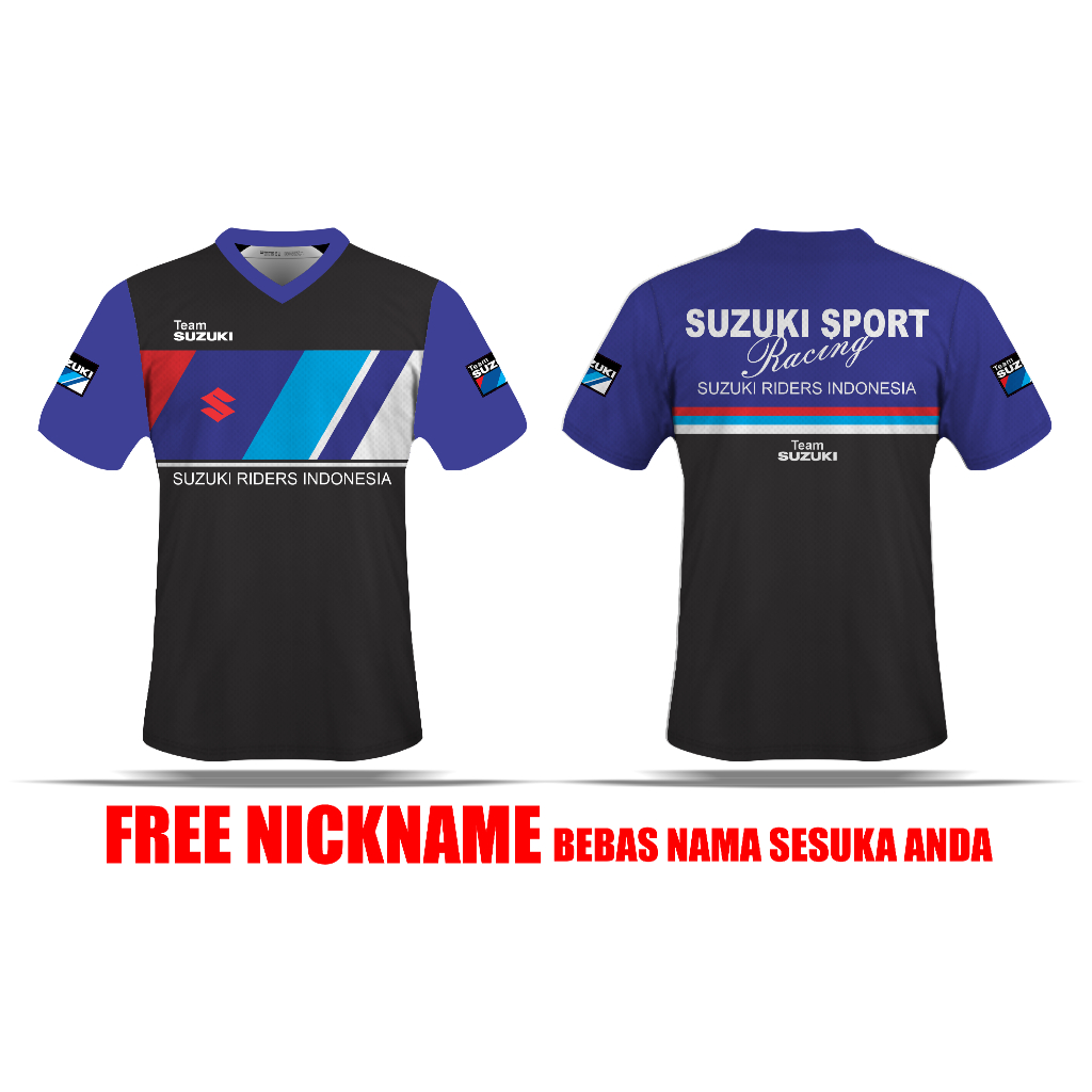 Kaos Jersey Suzuki Racing Dryfit Milano Full Printing  //  MATERIAL Jersey  :  Dryfit Milano Premium