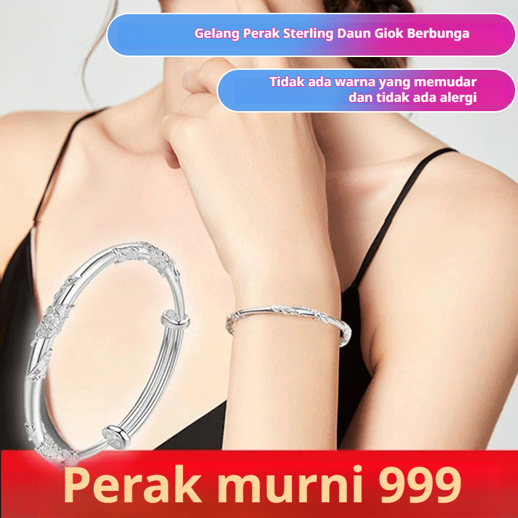 Pengiriman 24 jam/COD Gelang perak sterling 999 Gelang perak wanita / Gelang perak sterling yang ele